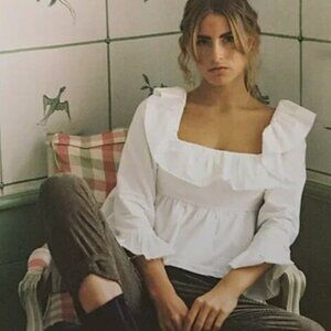 *NEW W/ TAGS* Free People Tulla Babydoll Blouse- Size S